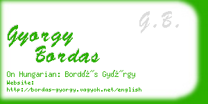 gyorgy bordas business card